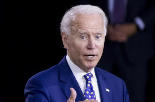 Biden's geriatric drool has been edited out of existence with Photoshop.